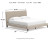 Ashley Cielden Soft Gray King Upholstered Bed with Roll Slats, Dresser, Mirror and Nightstand