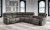Ashley Hoopster Gunmetal 6-Piece Power Reclining Sectional