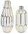 Ashley Mohsen Gold Finish White Vase (Set of 2)