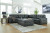Ashley Brindley Pier Fog 4-Piece Sectional with Ottoman