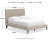 Ashley Cielden Soft Gray Full Upholstered Bed with Roll Slats, Dresser and Mirror