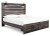 Drystan Multi King Panel Bed with Storage with Mirrored Dresser