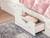 Ashley Lawroy Light Natural Twin Panel Bed with Storage, Dresser and 2 Nightstands