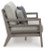 Ashley Hillside Barn Gray Brown Outdoor Sofa and Loveseat with Coffee Table