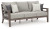 Ashley Hillside Barn Gray Brown Outdoor Sofa and Loveseat with Coffee Table