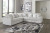 Stupendous Alloy 3-Piece Sectional with Ottoman
