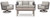Ashley Hillside Barn Gray Brown Outdoor Sofa and 2 Chairs with Coffee Table