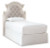 Ashley Realyn Chipped White Twin Upholstered Panel Headboard