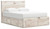 Ashley Lawroy Light Natural Queen Panel Storage Bed, Dresser, Mirror, Chest and 2 Nightstands