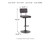 Ashley Strumford Gray Black Bar Height Barstool (Set of 2)