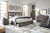 Ashley Drystan Multi King Bookcase Bed with 4 Storage Drawers with Mirrored Dresser, Chest and 2 Nightstands