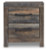 Ashley Drystan Multi King Bookcase Bed with 4 Storage Drawers with Mirrored Dresser, Chest and 2 Nightstands