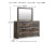 Ashley Drystan Multi King Bookcase Bed with 4 Storage Drawers with Mirrored Dresser, Chest and 2 Nightstands