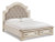 Ashley Realyn Two-tone Queen Upholstered Bed with 2 Nightstands