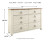 Willowton Whitewash King/California King Panel Headboard Bed with Dresser