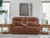 Ashley Healy Pier Chocolate Power Reclining Loveseat with Console