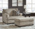 Ashley Stonemeade Taupe Sofa Chaise, Chair, and Ottoman
