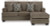 Ashley Stonemeade Nutmeg Sofa Chaise, Chair, and Ottoman