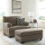 Ashley Stonemeade Nutmeg Sofa Chaise, Chair, and Ottoman