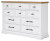 Benchcraft Ashbryn White Natural Queen Panel Storage Bed and Dresser