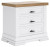Benchcraft Ashbryn White Natural King Panel Storage Bed, Dresser, Mirror, Chest and Nightstand