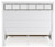Benchcraft Ashbryn White Natural King Panel Storage Bed, Dresser and Mirror