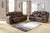 Ashley Stoneland Chocolate Reclining Sofa and Loveseat