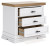 Benchcraft Ashbryn White Natural California King Panel Storage Bed, Dresser, Mirror, Chest and Nightstand