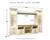Ashley Willowton Whitewash 4-Piece Entertainment Center with 64" TV Stand