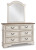Ashley Realyn Chipped White Dresser and Mirror