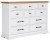 Benchcraft Ashbryn White Natural California King Panel Storage Bed and Dresser