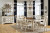 Ashley Realyn Chipped White Dining Table and 6 Chairs with Storage D743/35/02(6)/60