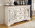 Ashley Realyn Chipped White Dining Table and 6 Chairs with Storage D743/35/02(6)/60