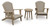 Ashley Bradstreet Bay Beige 2 Adirondack Chairs with End table