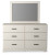 Stelsie White Twin Panel Bed with Mirrored Dresser and 2 Nightstands