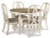 Realyn Chipped White Dining Table and 4 Chairs