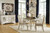 Ashley Realyn Chipped White 5-Piece Dining Set with Oval Table and 4 Ribbon Back Chairs