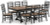 Wildenauer Brown Black Dining Table and 8 Chairs