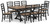Ashley Wildenauer Brown Black Dining Table and 8 Chairs