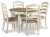 Ashley Realyn Chipped White 5-Piece Dining Set with Table and 4 Ribbon Back Chairs