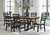 Ashley Wildenauer Brown Black Dining Table and 6 Chairs