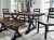 Wildenauer Brown Black Dining Table and 4 Chairs and Bench