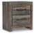 Ashley Drystan Multi Full Bookcase Bed with 4 Storage Drawers with Mirrored Dresser, Chest and 2 Nightstands