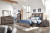 Ashley Drystan Multi Full Bookcase Bed with 4 Storage Drawers with Mirrored Dresser, Chest and 2 Nightstands