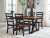 Wildenauer Brown Black Dining Table and 4 Chairs