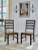 Wildenauer Brown Black Dining Table and 4 Chairs