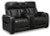 Ashley Boyington Black Power Reclining Loveseat with Console