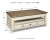 Ashley Realyn White Brown Lift Top Coffee Table with 2 Chairside End Tables (Set of 3)