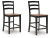 Ashley Wildenauer Brown Black Counter Height Barstool (Set of 2)