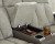 Ashley Stately Check Sisal Power Reclining Loveseat with Console